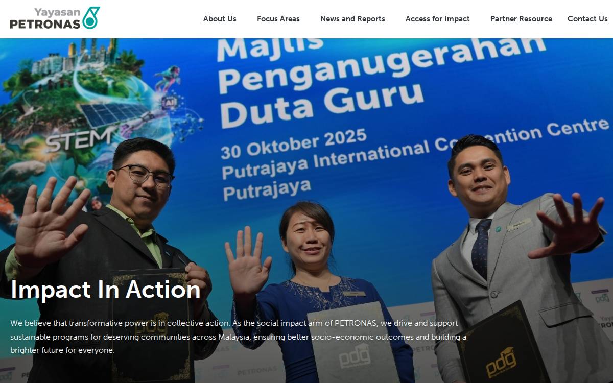 Yayasan PETRONAS website preview