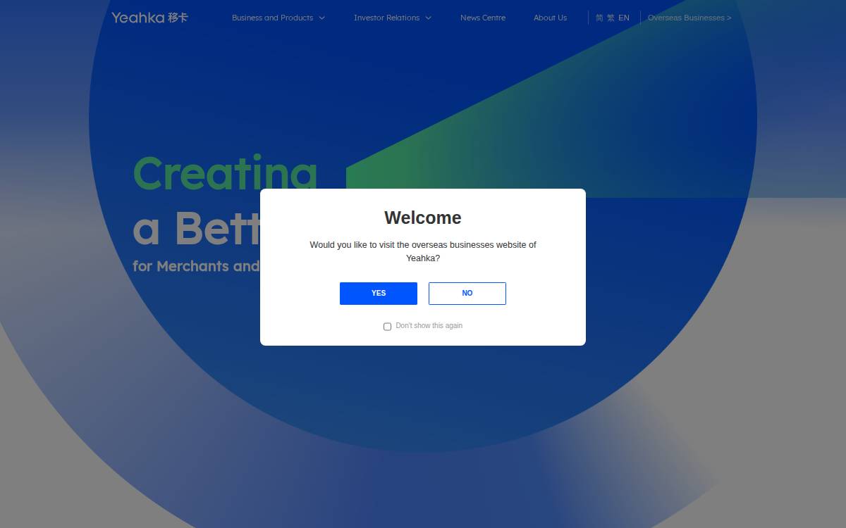 Yeahka website preview