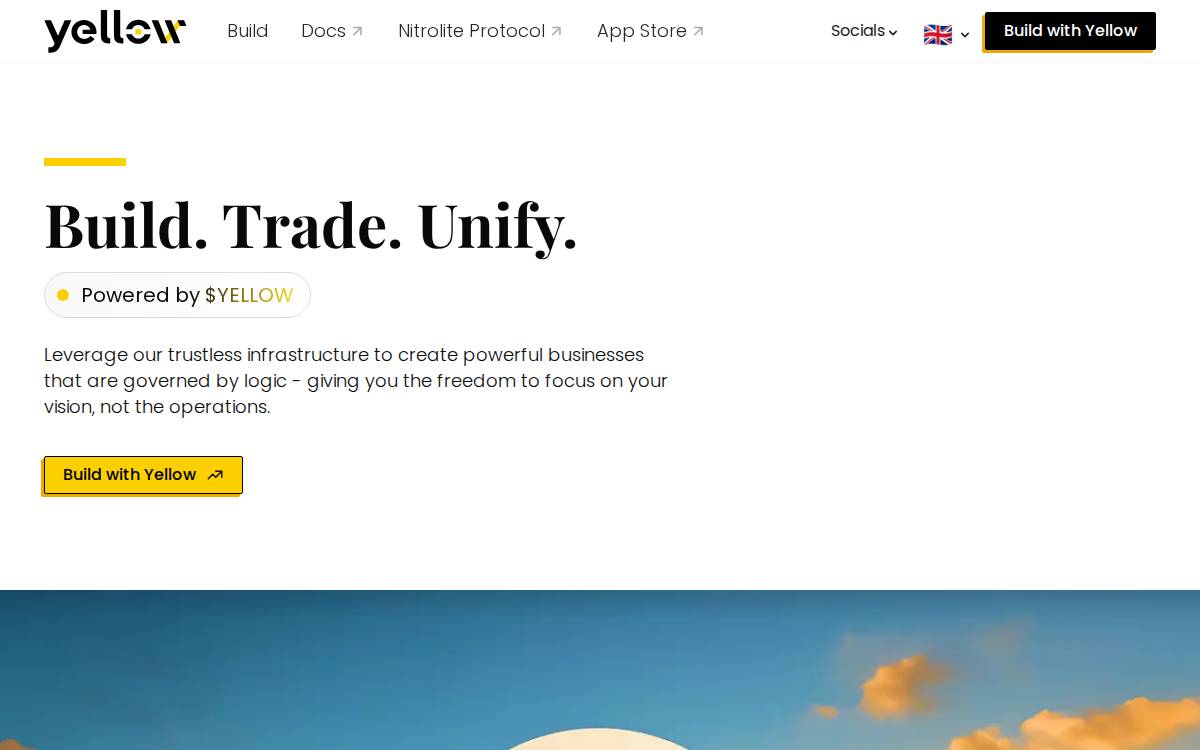 Yellow website preview