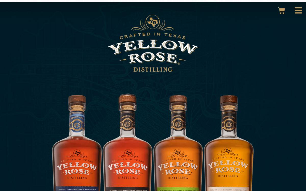 Yellow Rose Distilling website preview