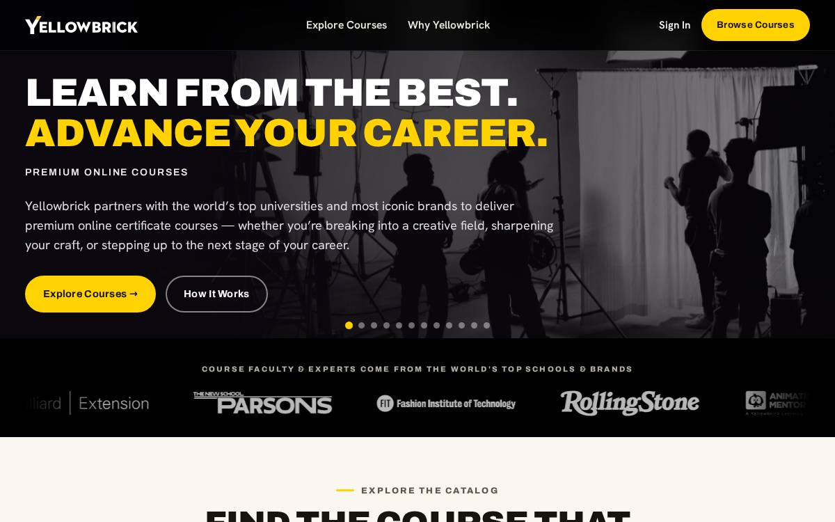 Yellowbrick website preview