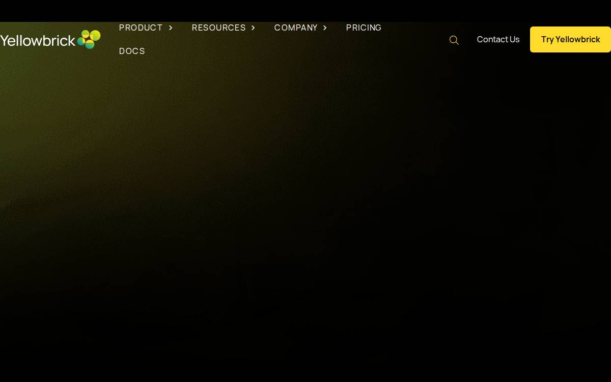 Yellowbrick Data website preview
