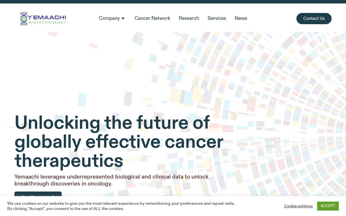 Yemaachi Biotechnology website preview