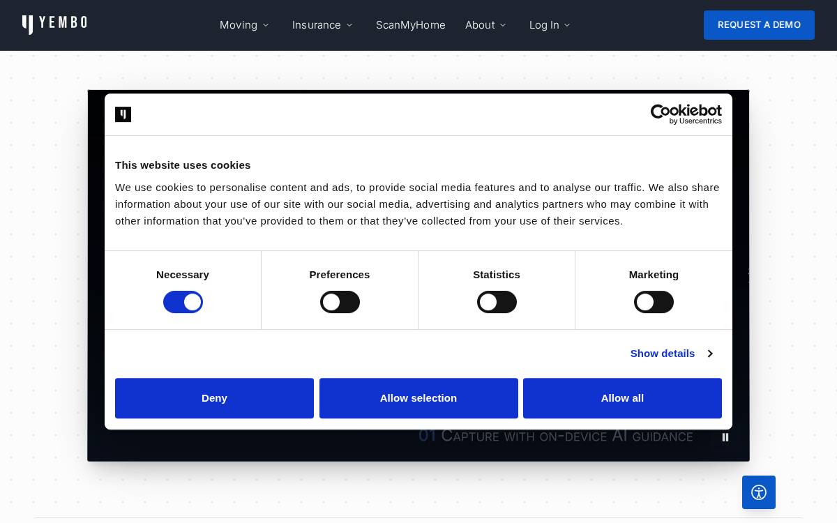 Yembo website preview