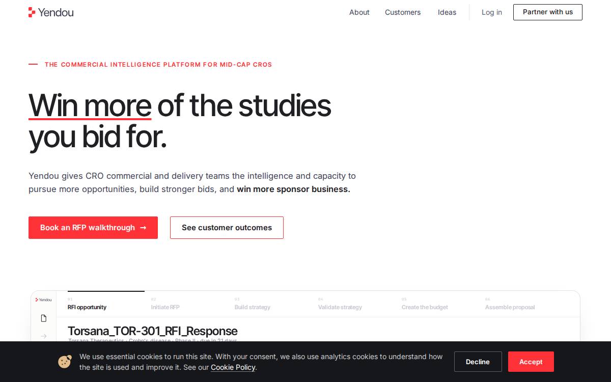 Yendou website preview