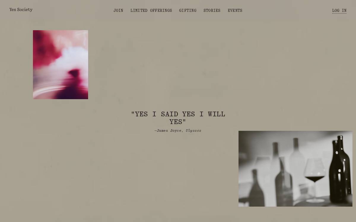Yes Society website preview