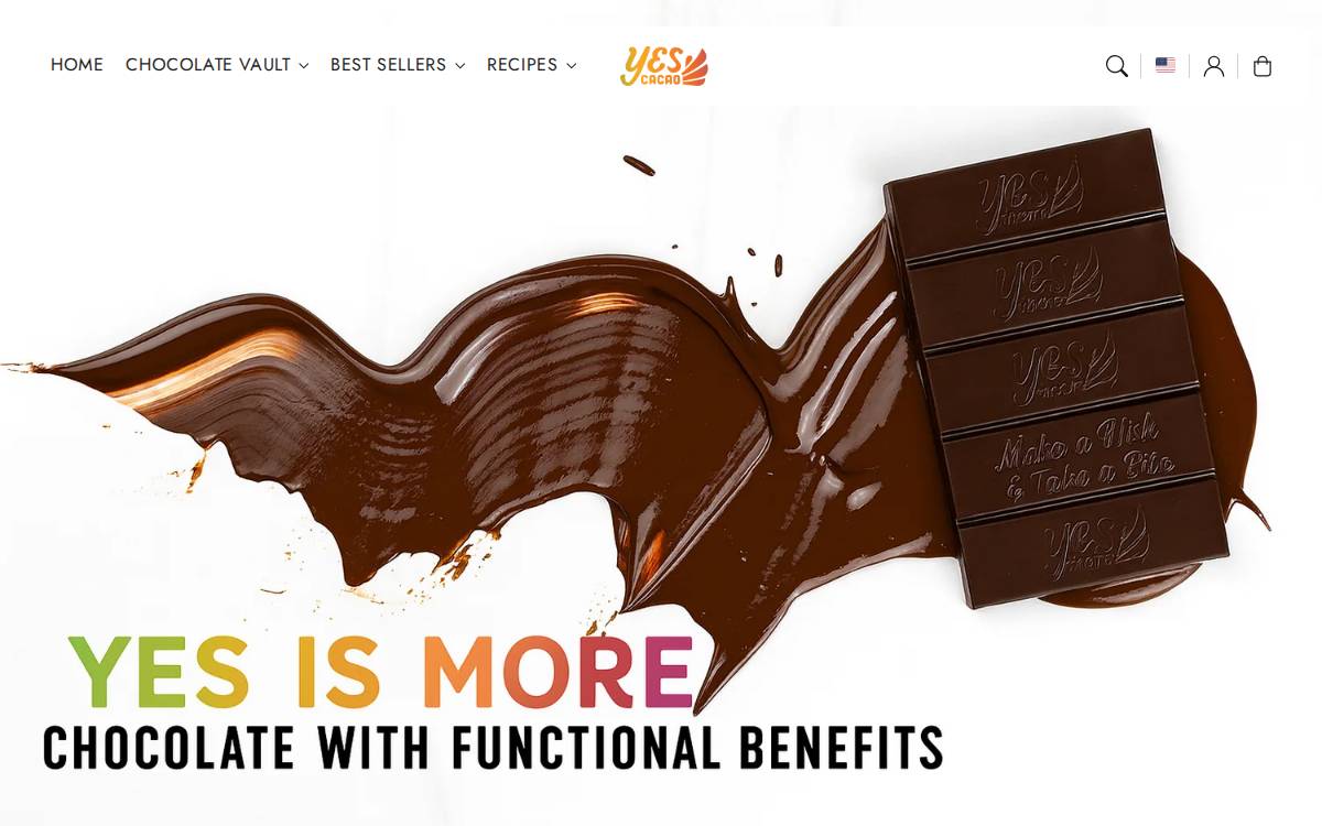 Yescacao website preview