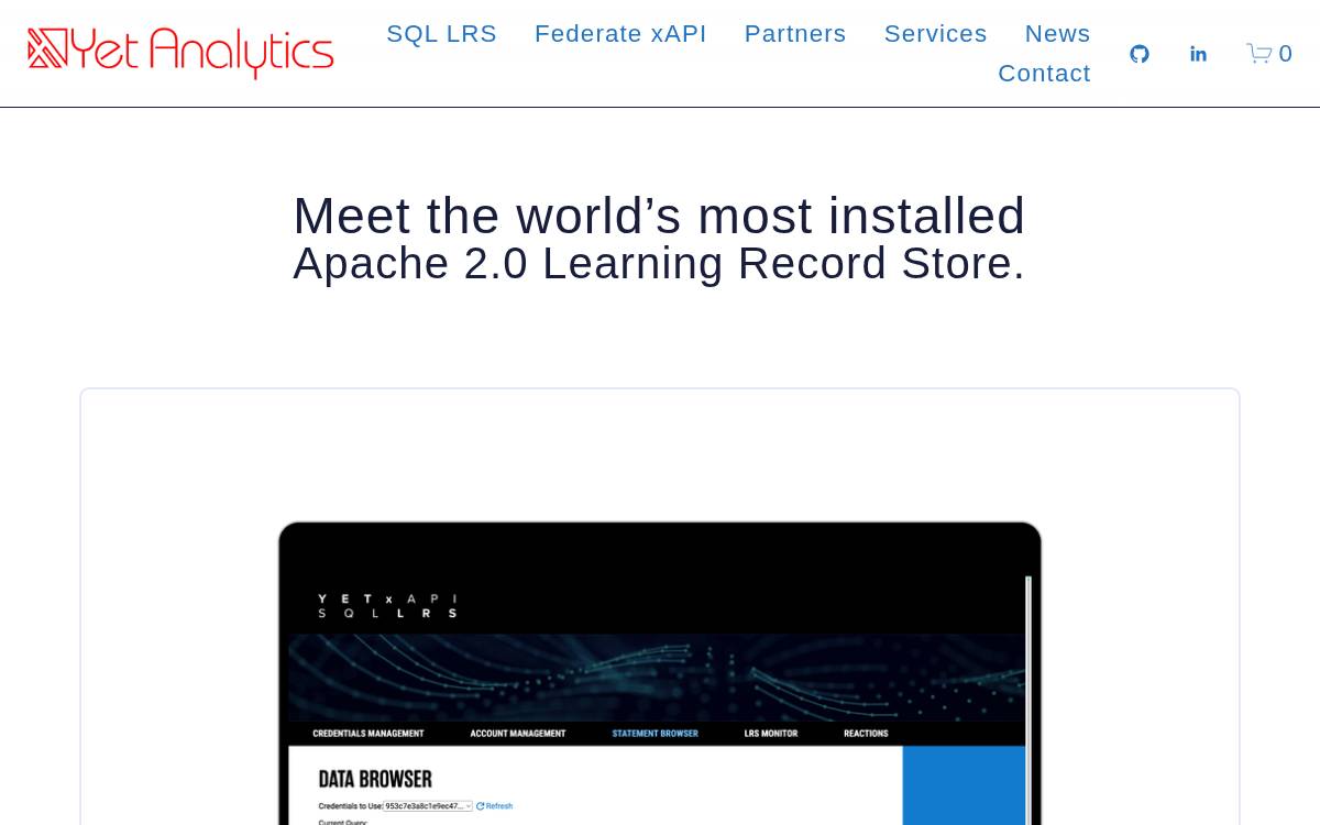 Yet Analytics website preview