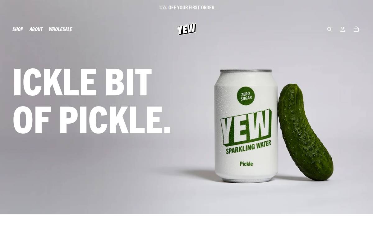 Yewdrink website preview