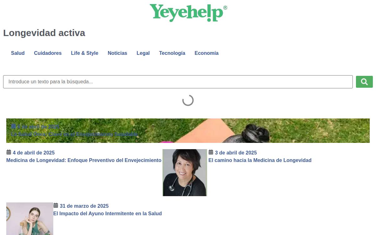 YeyeHelp website preview