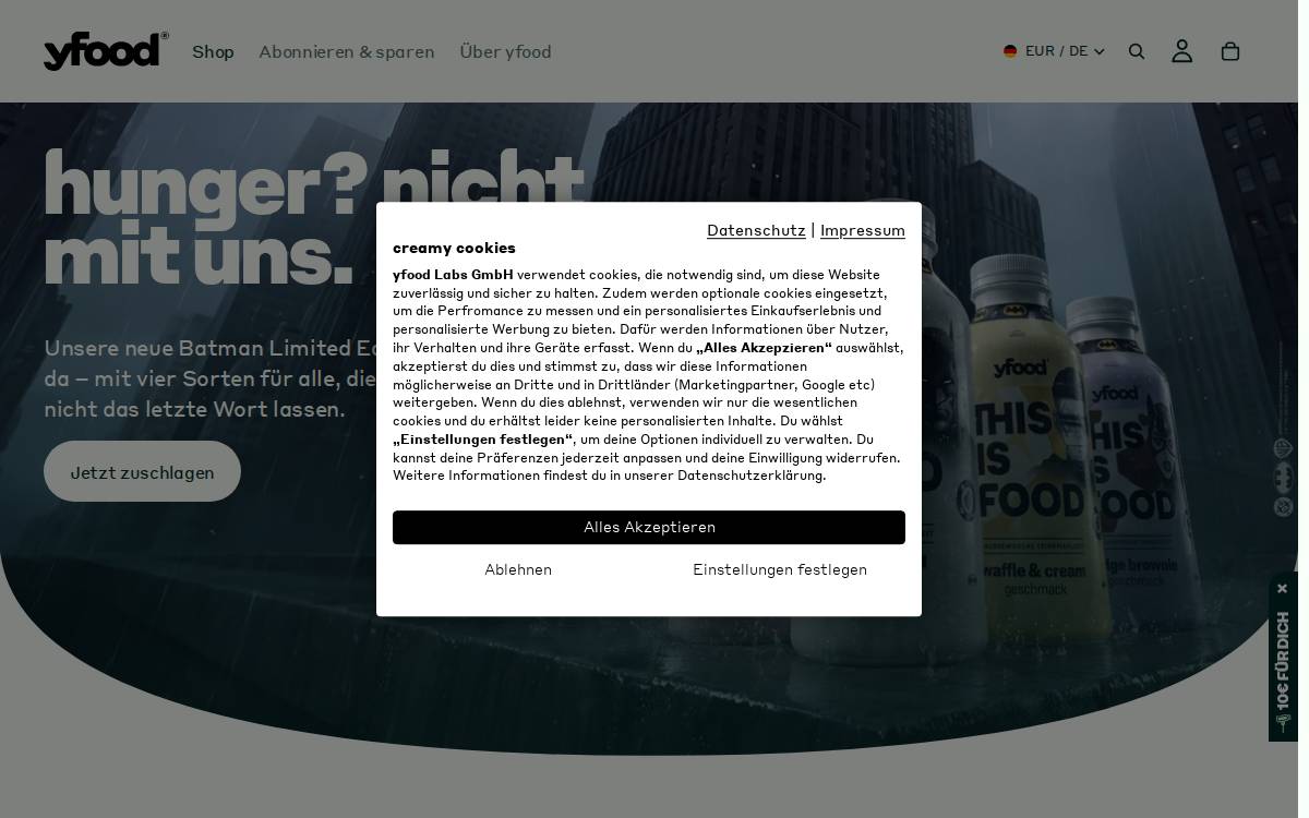 YFood website preview