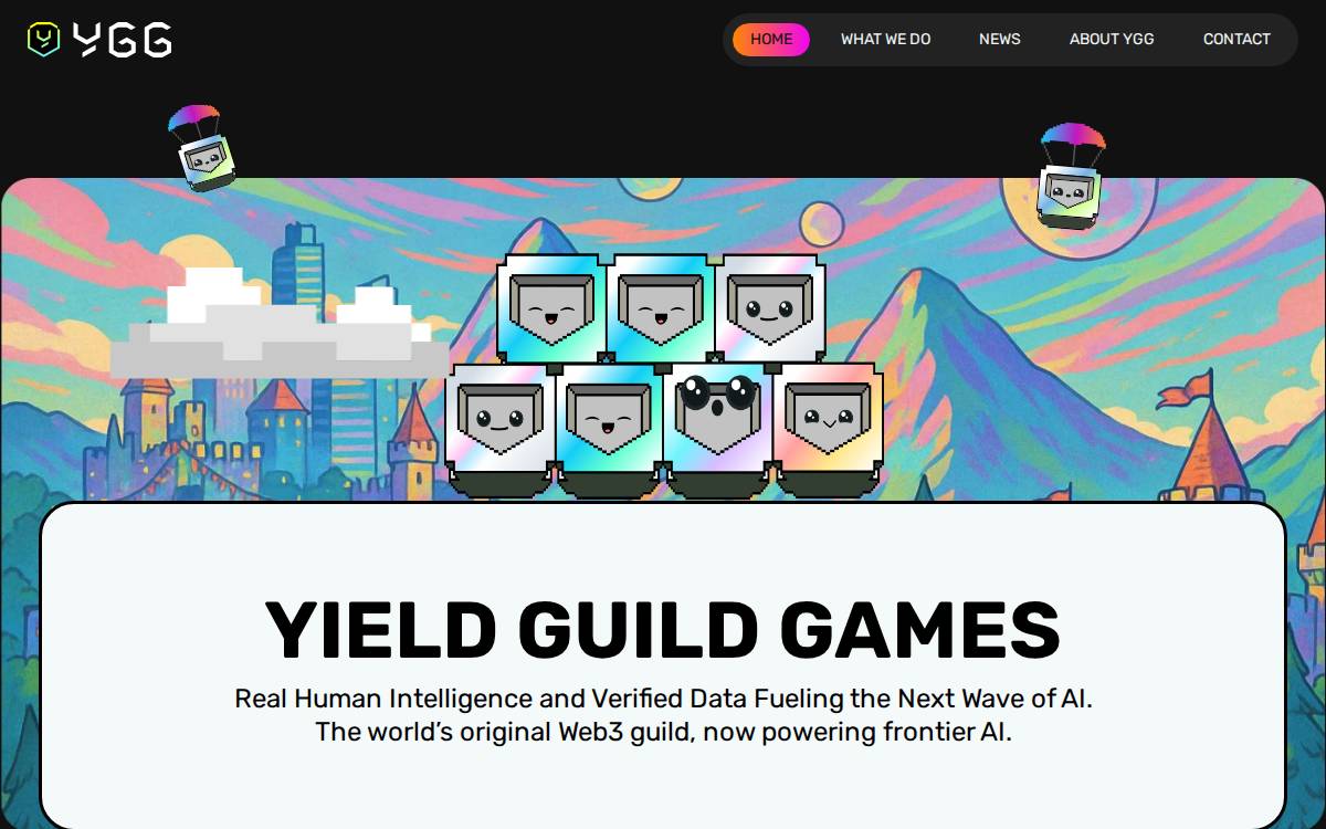 Yield Guild Games website preview
