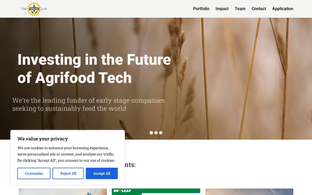 Yield Lab Europe website preview