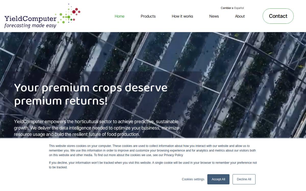YieldComputer website preview