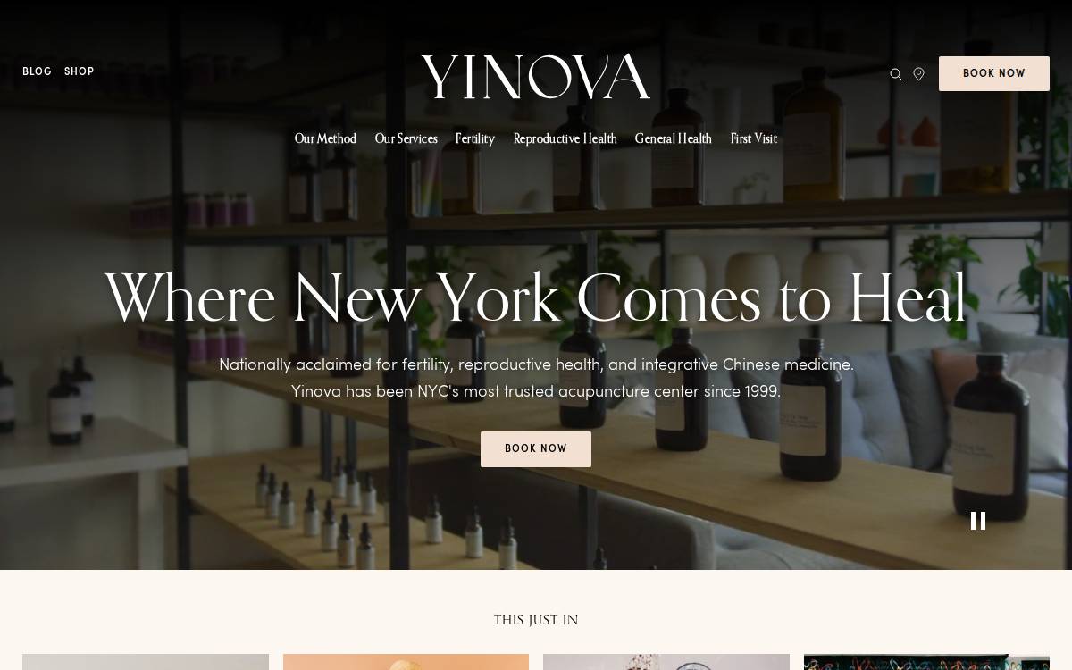 YinOva website preview