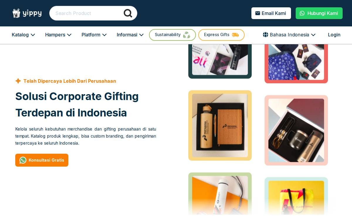 Yippy website preview