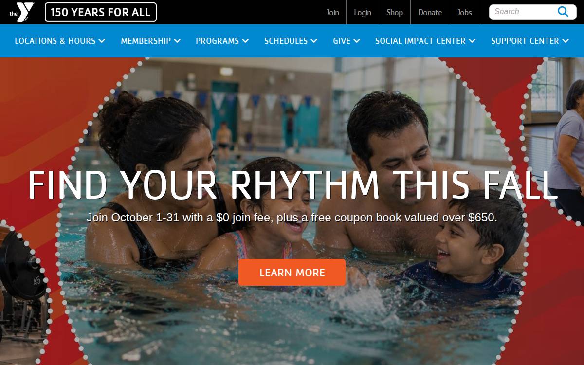 YMCA of Greater Seattle website preview