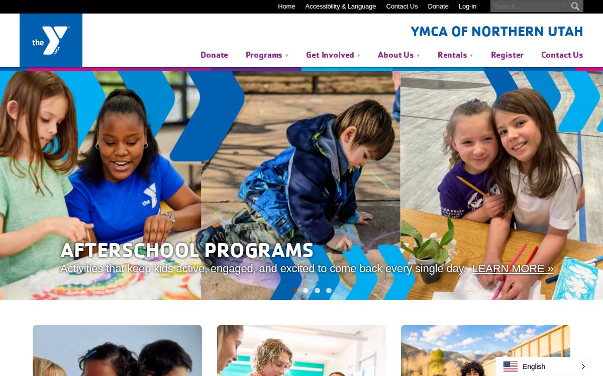 Ymcautah website preview