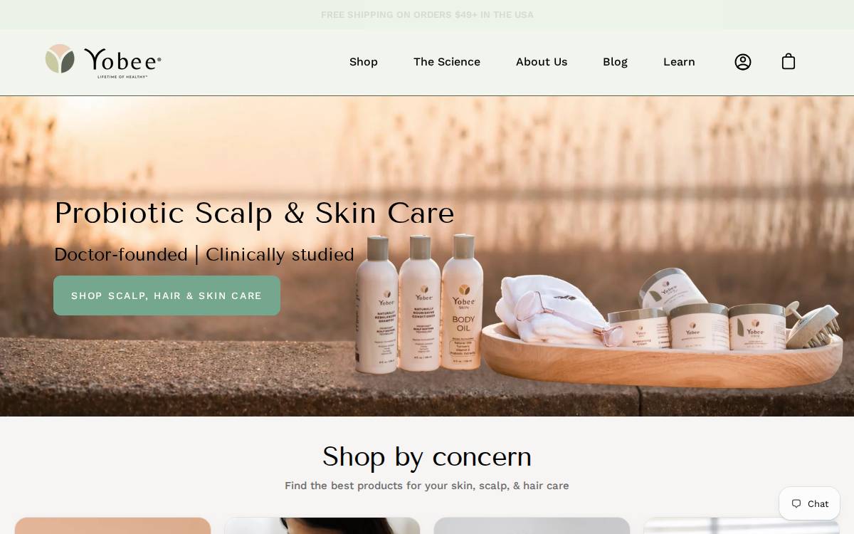 Yobee Care website preview