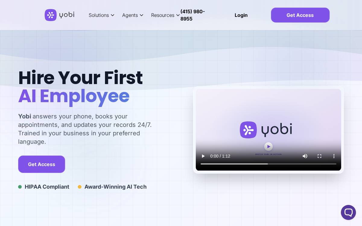 Yobi website preview