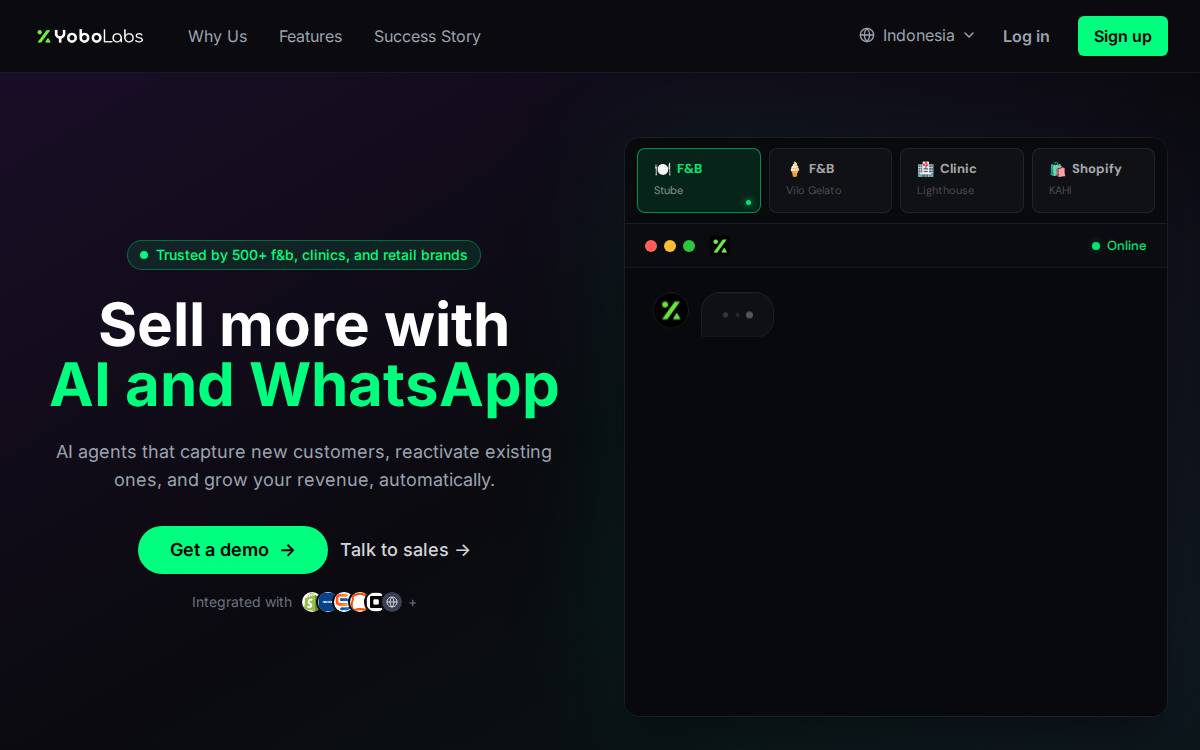 YOBO website preview