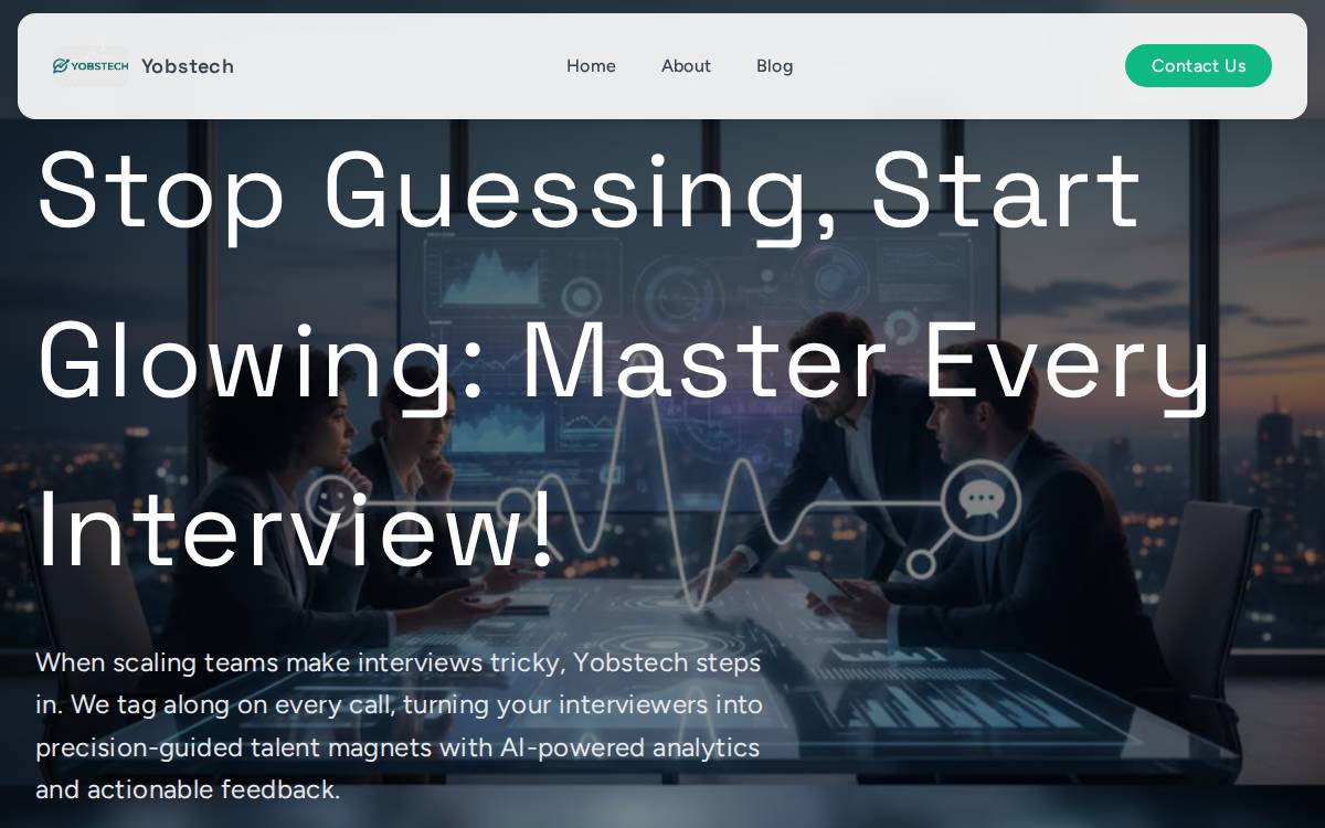 Yobstech website preview