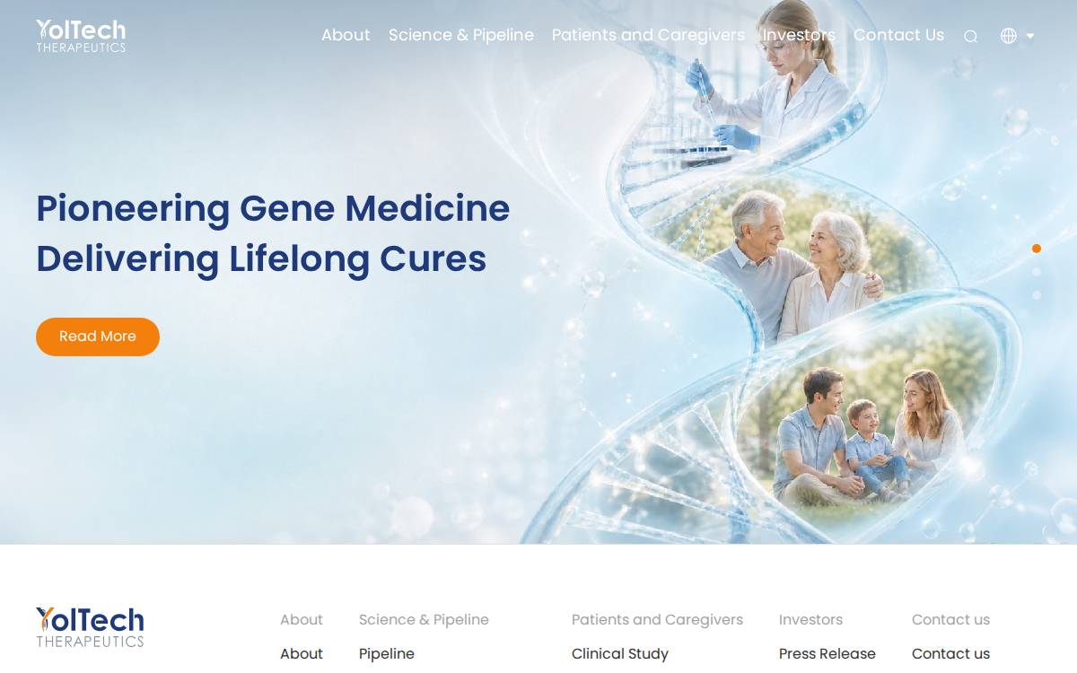 YolTech Therapeutics website preview