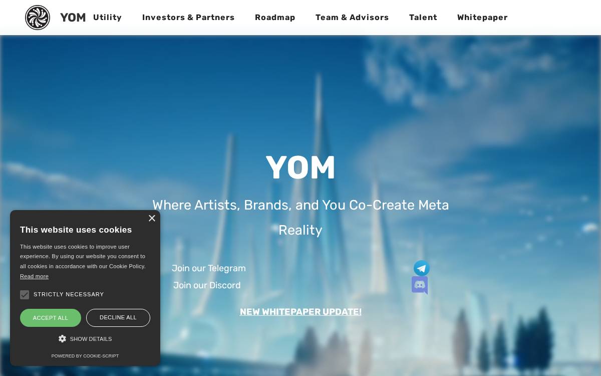 Yom website preview