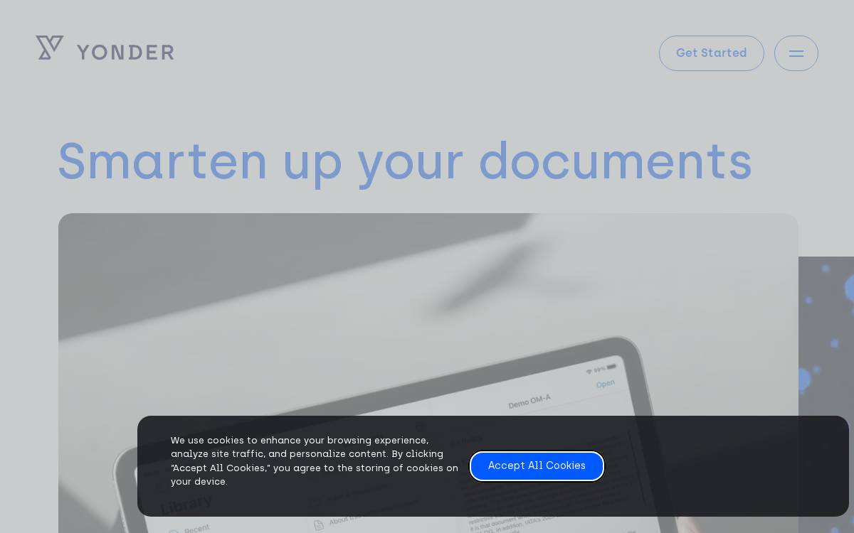 Yonder website preview