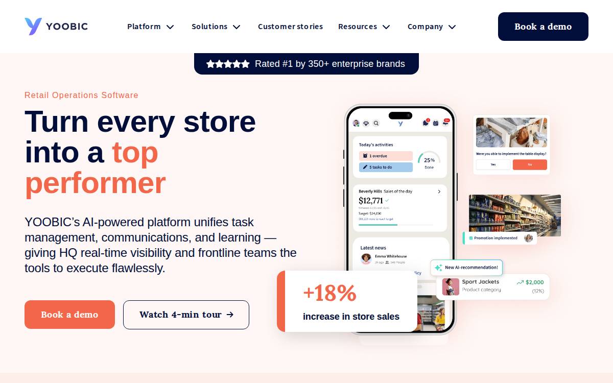 Yoobic website preview