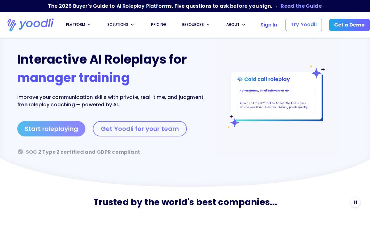 YOODLI website preview