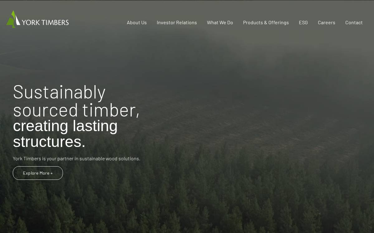 York Timbers website preview