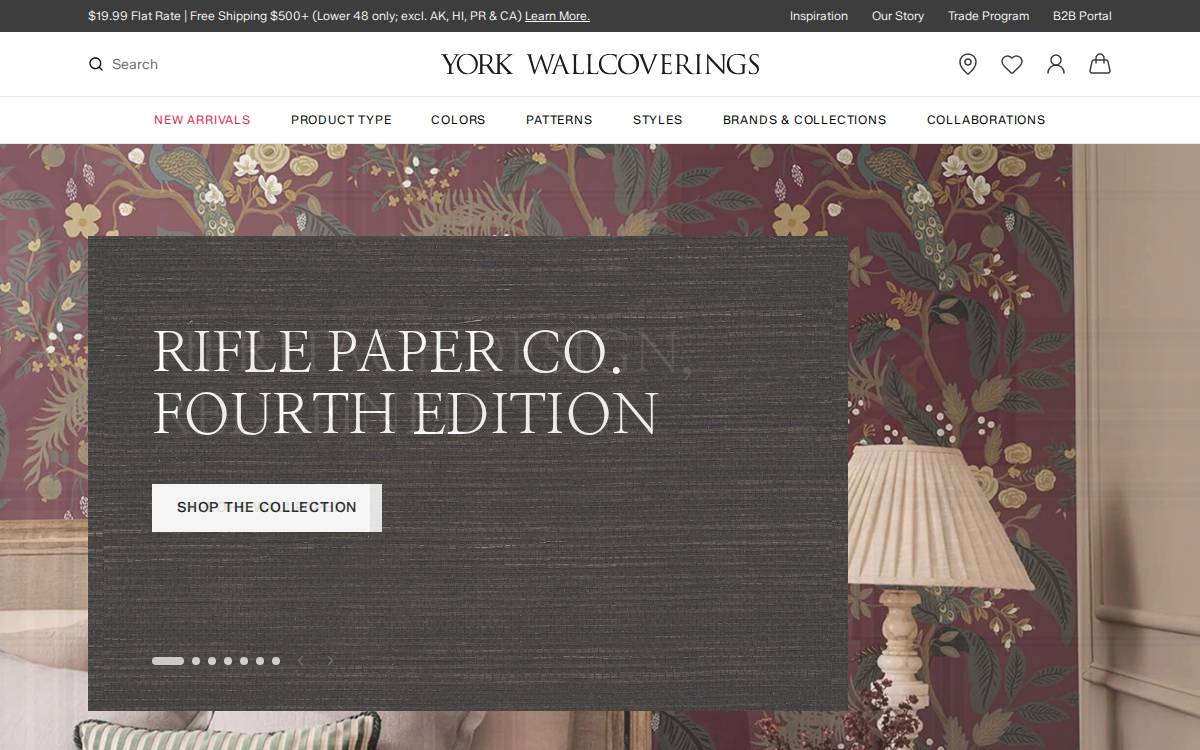 York Wallcoverings website preview