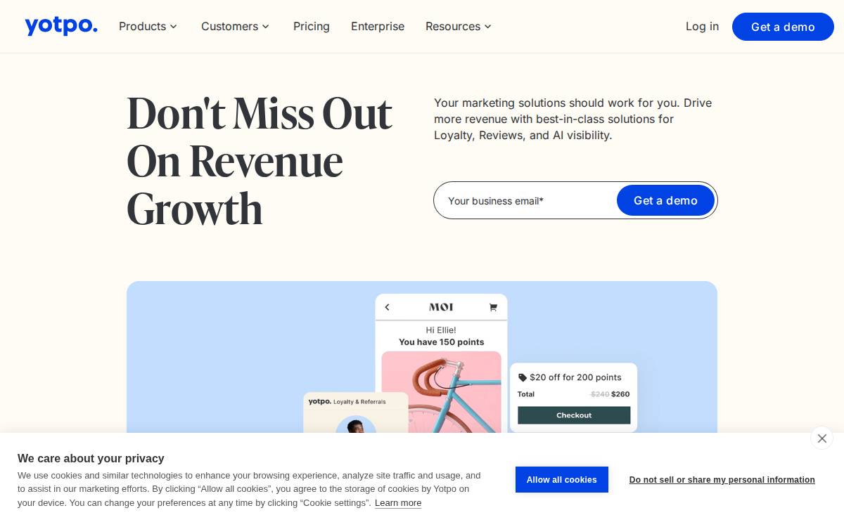 Yotpo website preview