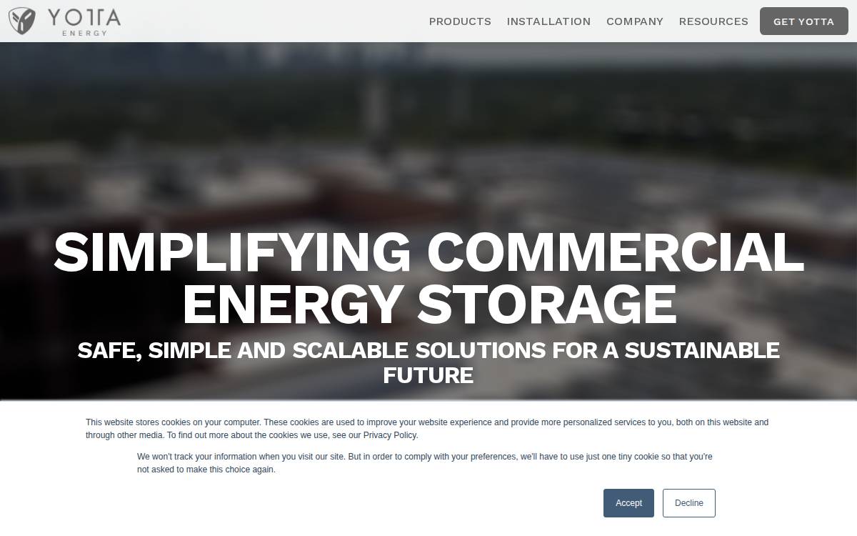 Yotta Energy website preview