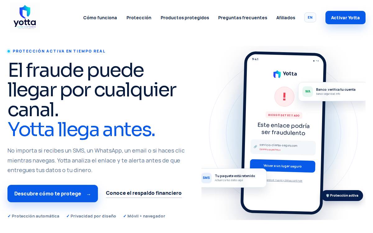 Yotta I website preview