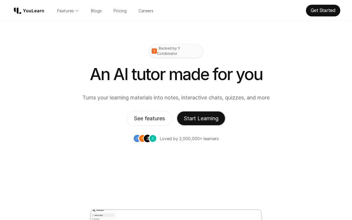 YouLearn website preview