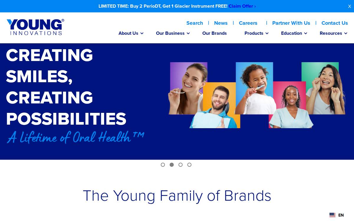 Young Innovations website preview