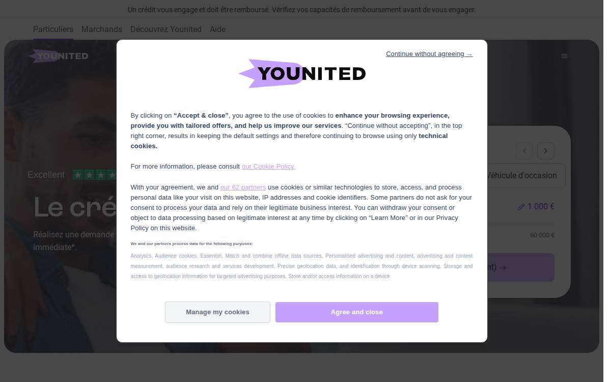 Younited website preview