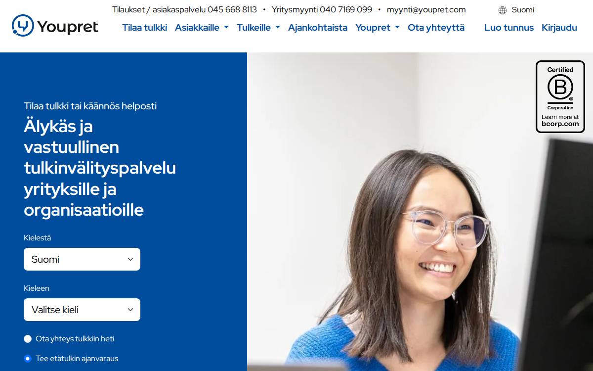 Youpret website preview
