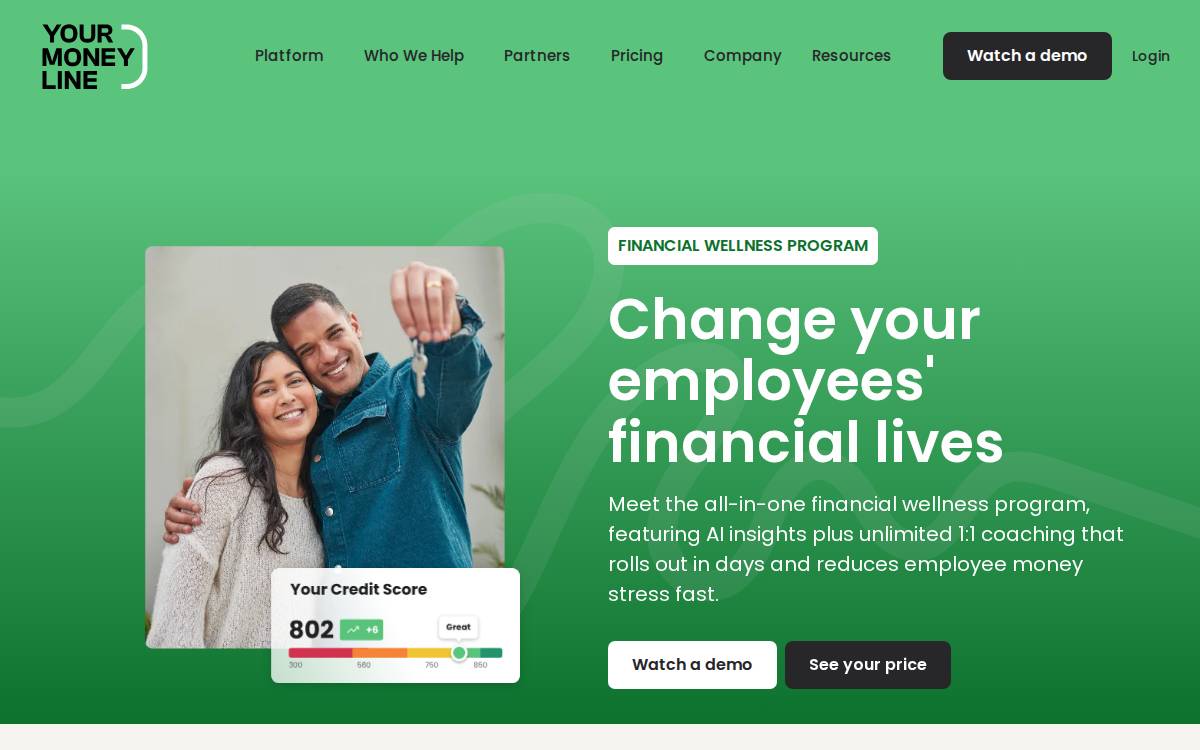 Your Money Line website preview