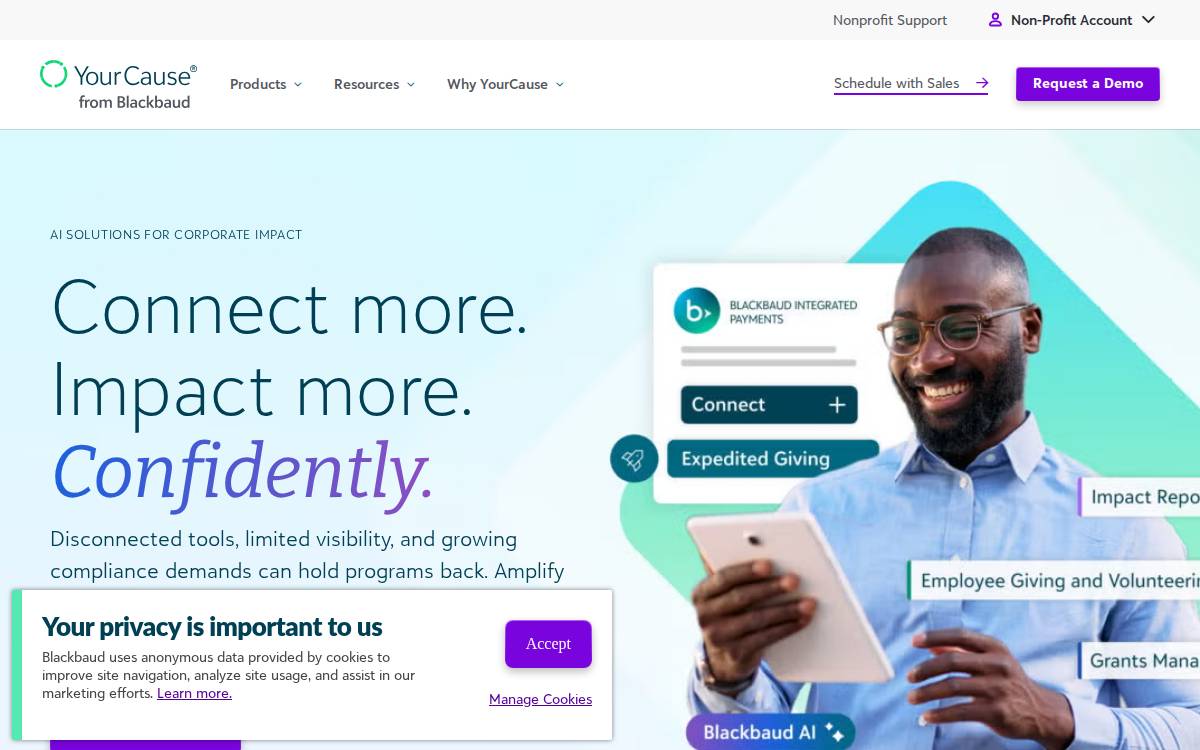 YourCause website preview