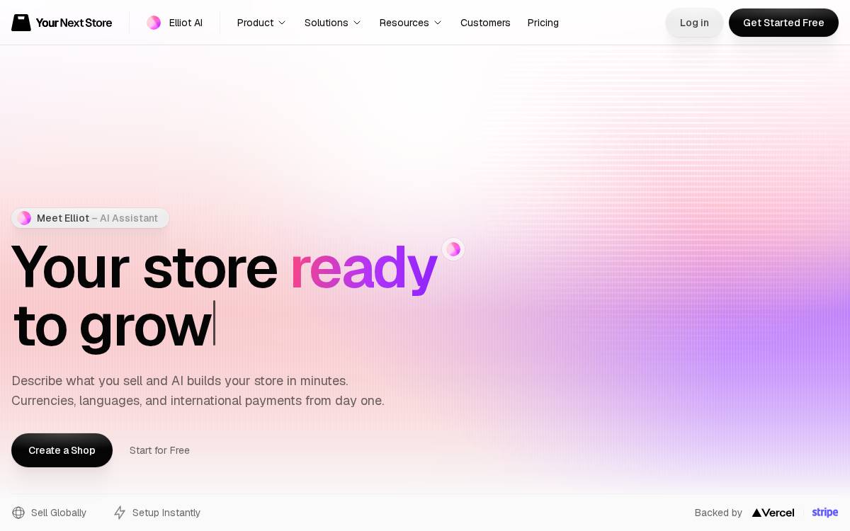 Yournextstore website preview