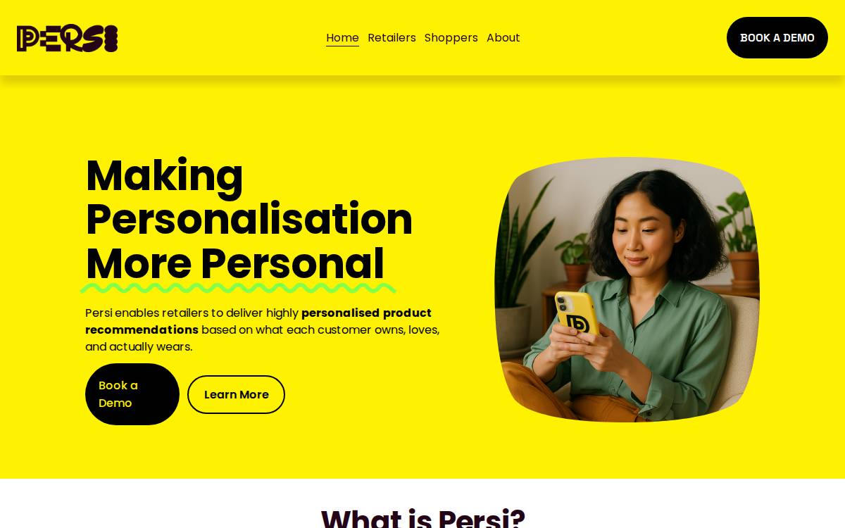 Yourpersi website preview