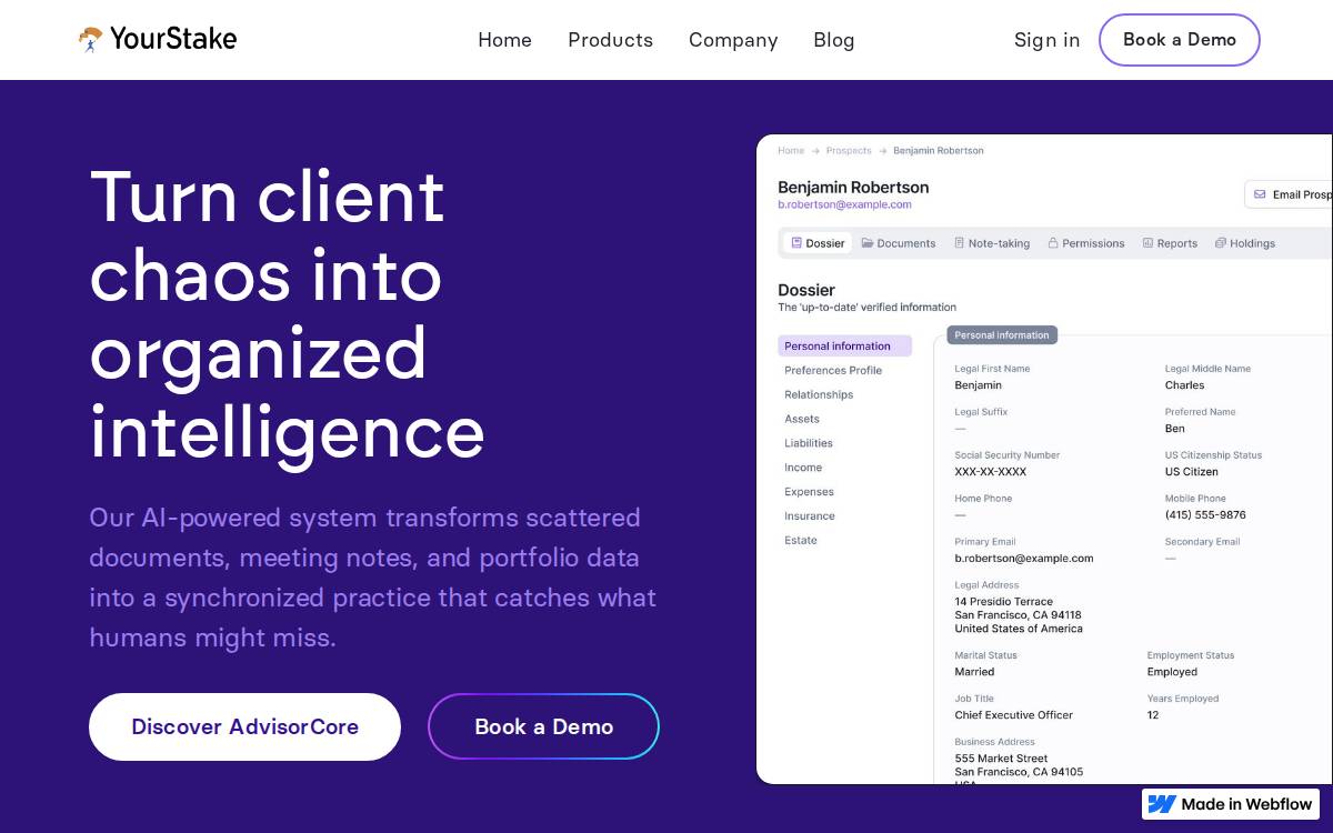 YourStake website preview
