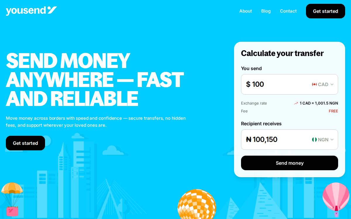 YouSend website preview