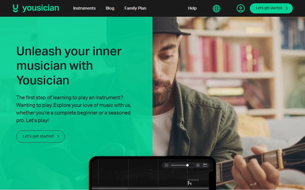Yousician website preview