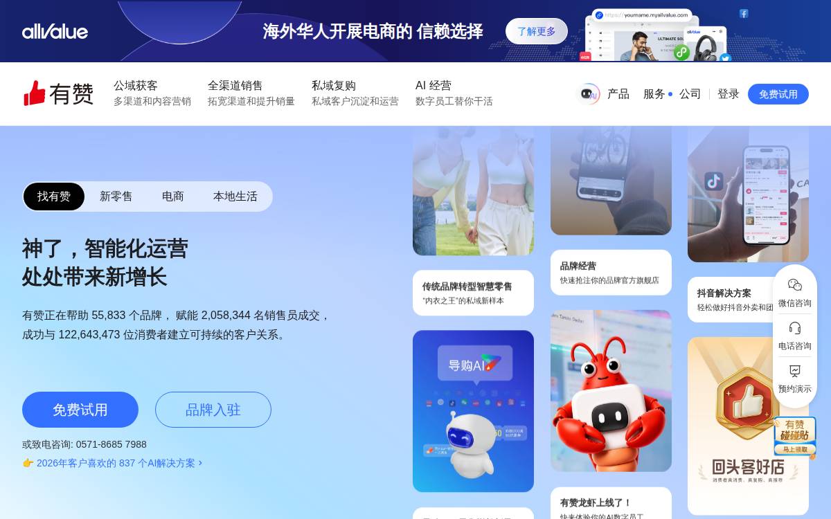 Youzan website preview