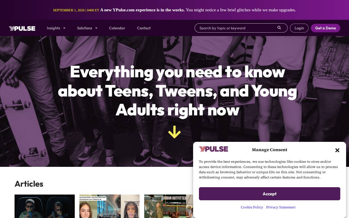 YPULSE website preview