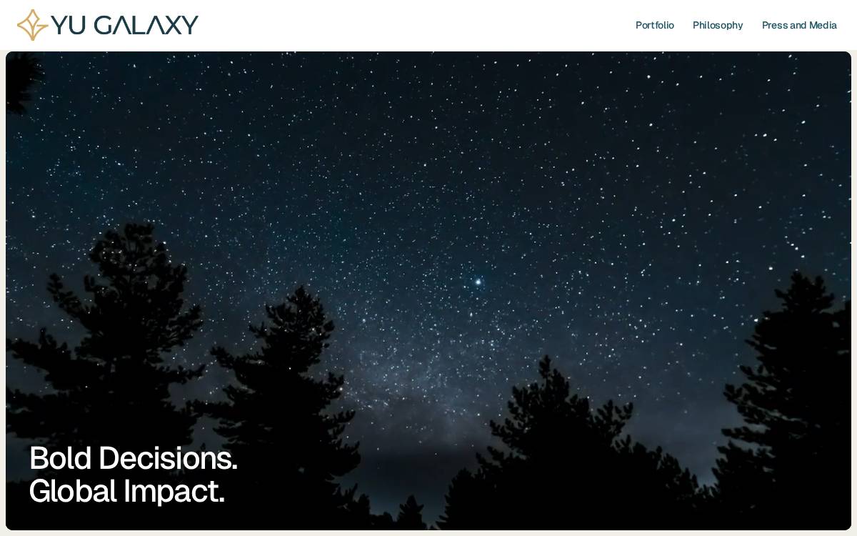 Yu Galaxy website preview